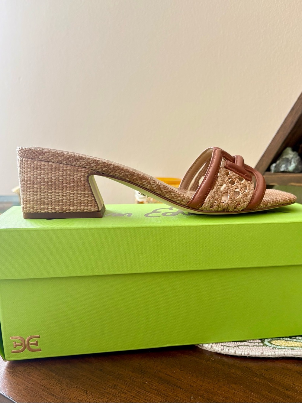 Sam Edelman Women’s Waylon Woven Block-Heel Slide Sandals - Picture 11 of 14